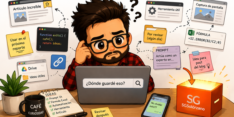 Las cosas útiles que encuentro en Internet siempre terminan perdidas